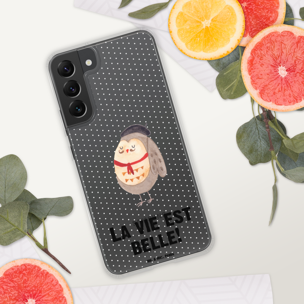 Handyhülle Eule Französisch Eule, Eulen, Eule Deko, Owl, hibou, La vie est belle, das Leben ist schön, Spruch schön, Spruch Französisch, Frankreich Handyhülle, Handycover, Transparente Handyhülle, Flexible Handyhülle, Handyschutz, Transparent, Durchsichtig, Schutzhülle für Handy, Stilvolle Handyhülle, Robuste Handyhülle, Schutz vor Kratzern, Schützende Handyhülle  Eule