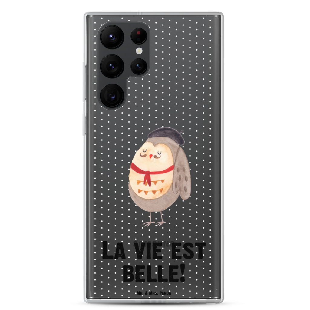Handyhülle Eule Französisch Eule, Eulen, Eule Deko, Owl, hibou, La vie est belle, das Leben ist schön, Spruch schön, Spruch Französisch, Frankreich Handyhülle, Handycover, Transparente Handyhülle, Flexible Handyhülle, Handyschutz, Transparent, Durchsichtig, Schutzhülle für Handy, Stilvolle Handyhülle, Robuste Handyhülle, Schutz vor Kratzern, Schützende Handyhülle  Eule