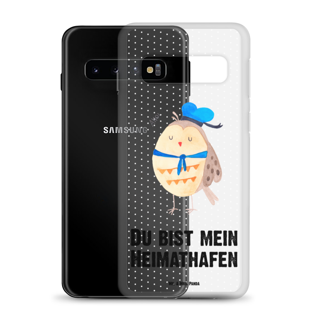 Handyhülle Eule Matrosen Eule Spruch, Eule Deko, Owl, Wortspiel lustig, Matrose, Freundin, Ehe, Seefahrer, Heimathafen, Hochzeitstag Geschenk   Handyhülle, Handycover, Transparente Handyhülle, Flexible Handyhülle, Handyschutz, Transparent, Durchsichtig, Schutzhülle für Handy, Stilvolle Handyhülle, Robuste Handyhülle, Schutz vor Kratzern, Schützende Handyhülle  Eule