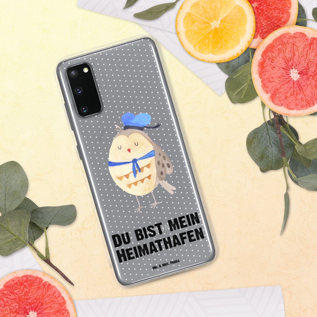 Handyhülle Eule Matrosen Eule Spruch, Eule Deko, Owl, Wortspiel lustig, Matrose, Freundin, Ehe, Seefahrer, Heimathafen, Hochzeitstag Geschenk   Handyhülle, Handycover, Transparente Handyhülle, Flexible Handyhülle, Handyschutz, Transparent, Durchsichtig, Schutzhülle für Handy, Stilvolle Handyhülle, Robuste Handyhülle, Schutz vor Kratzern, Schützende Handyhülle  Eule
