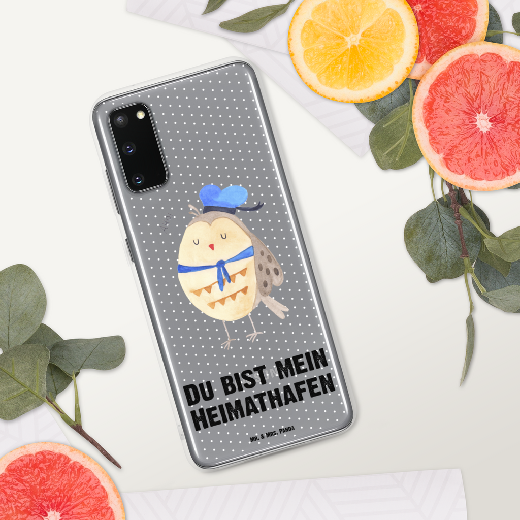 Handyhülle Eule Matrosen Eule Spruch, Eule Deko, Owl, Wortspiel lustig, Matrose, Freundin, Ehe, Seefahrer, Heimathafen, Hochzeitstag Geschenk   Handyhülle, Handycover, Transparente Handyhülle, Flexible Handyhülle, Handyschutz, Transparent, Durchsichtig, Schutzhülle für Handy, Stilvolle Handyhülle, Robuste Handyhülle, Schutz vor Kratzern, Schützende Handyhülle  Eule