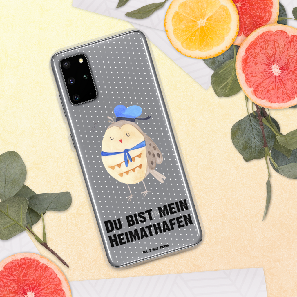 Handyhülle Eule Matrosen Eule Spruch, Eule Deko, Owl, Wortspiel lustig, Matrose, Freundin, Ehe, Seefahrer, Heimathafen, Hochzeitstag Geschenk   Handyhülle, Handycover, Transparente Handyhülle, Flexible Handyhülle, Handyschutz, Transparent, Durchsichtig, Schutzhülle für Handy, Stilvolle Handyhülle, Robuste Handyhülle, Schutz vor Kratzern, Schützende Handyhülle  Eule