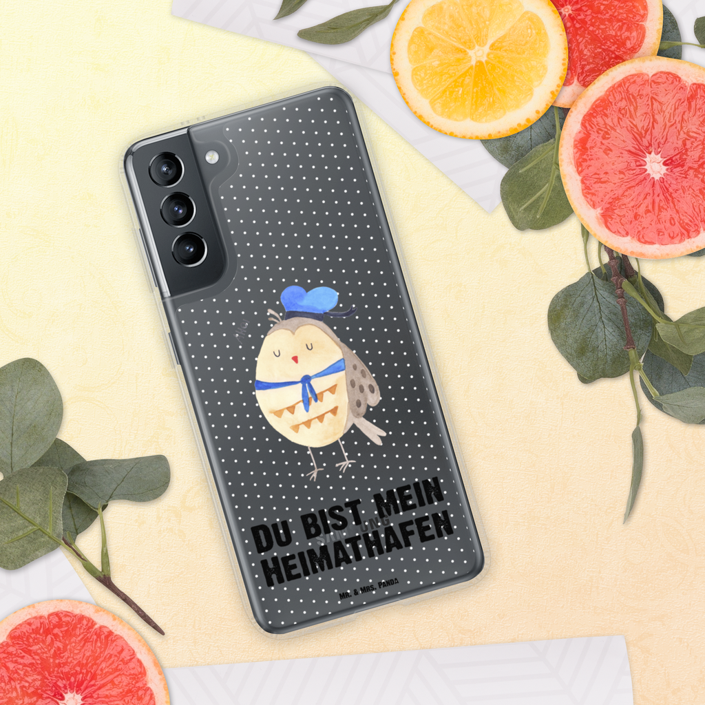 Handyhülle Eule Matrosen Eule Spruch, Eule Deko, Owl, Wortspiel lustig, Matrose, Freundin, Ehe, Seefahrer, Heimathafen, Hochzeitstag Geschenk   Handyhülle, Handycover, Transparente Handyhülle, Flexible Handyhülle, Handyschutz, Transparent, Durchsichtig, Schutzhülle für Handy, Stilvolle Handyhülle, Robuste Handyhülle, Schutz vor Kratzern, Schützende Handyhülle  Eule