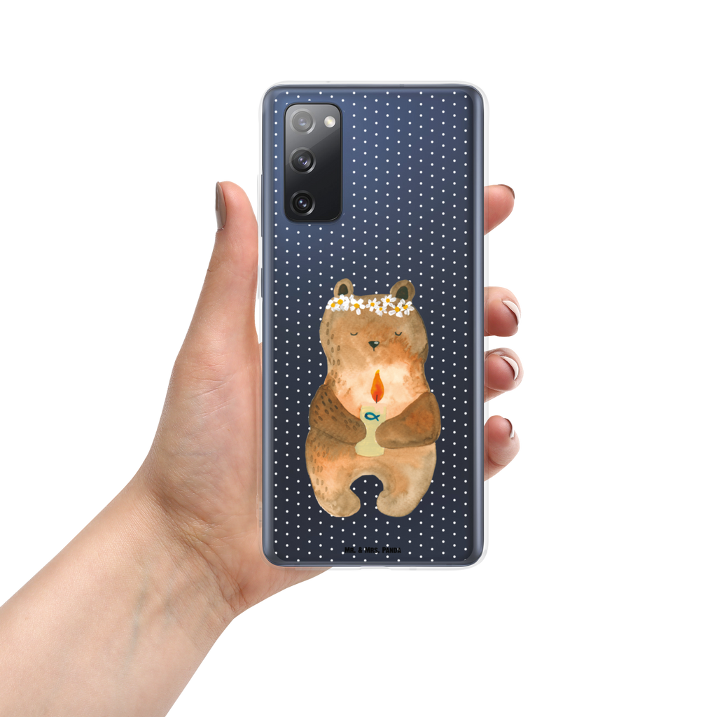Handyhülle Kommunion-Bär Handyhülle, Handycover, Transparente Handyhülle, Flexible Handyhülle, Handyschutz, Transparent, Durchsichtig, Schutzhülle für Handy, Stilvolle Handyhülle, Robuste Handyhülle, Schutz vor Kratzern, Schützende Handyhülle, Bär, Teddy, Teddybär, Kommunion, Gottes Segen, Taufkerze, katholisch