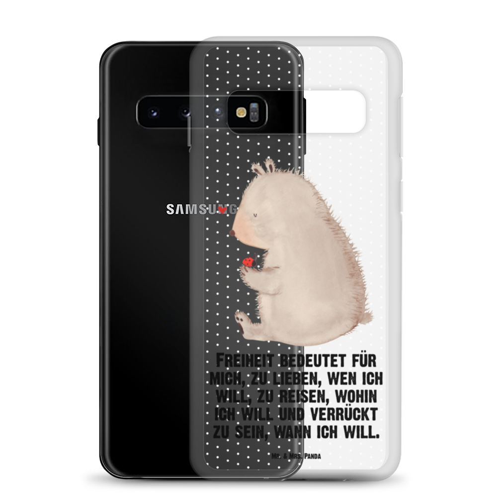 Handyhülle Bär mit Marienkäfer Bär, Marienkäfer, Liebe, Freiheit, Motivation, Das Leben ist schön Handyhülle, Handycover, Transparente Handyhülle, Flexible Handyhülle, Handyschutz, Transparent, Durchsichtig, Schutzhülle für Handy, Stilvolle Handyhülle, Robuste Handyhülle, Schutz vor Kratzern, Schützende Handyhülle  Bär, Teddy, Teddybär