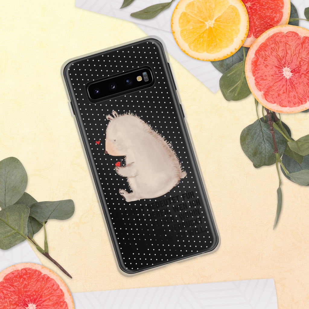 Handyhülle Bär mit Marienkäfer Bär, Marienkäfer, Liebe, Freiheit, Motivation, Das Leben ist schön Handyhülle, Handycover, Transparente Handyhülle, Flexible Handyhülle, Handyschutz, Transparent, Durchsichtig, Schutzhülle für Handy, Stilvolle Handyhülle, Robuste Handyhülle, Schutz vor Kratzern, Schützende Handyhülle  Bär, Teddy, Teddybär