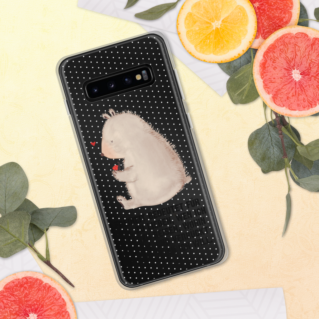 Handyhülle Bär mit Marienkäfer Bär, Marienkäfer, Liebe, Freiheit, Motivation, Das Leben ist schön Handyhülle, Handycover, Transparente Handyhülle, Flexible Handyhülle, Handyschutz, Transparent, Durchsichtig, Schutzhülle für Handy, Stilvolle Handyhülle, Robuste Handyhülle, Schutz vor Kratzern, Schützende Handyhülle  Bär, Teddy, Teddybär
