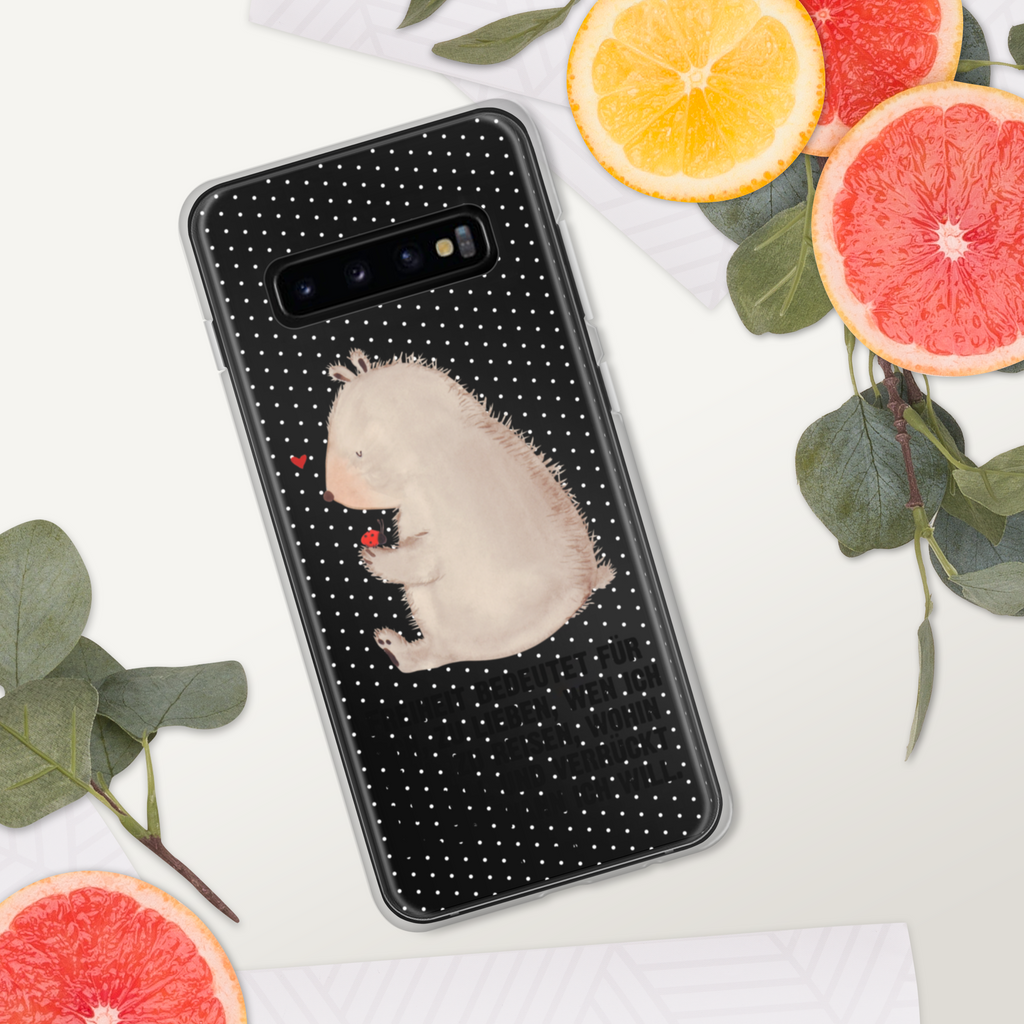Handyhülle Bär mit Marienkäfer Bär, Marienkäfer, Liebe, Freiheit, Motivation, Das Leben ist schön Handyhülle, Handycover, Transparente Handyhülle, Flexible Handyhülle, Handyschutz, Transparent, Durchsichtig, Schutzhülle für Handy, Stilvolle Handyhülle, Robuste Handyhülle, Schutz vor Kratzern, Schützende Handyhülle  Bär, Teddy, Teddybär