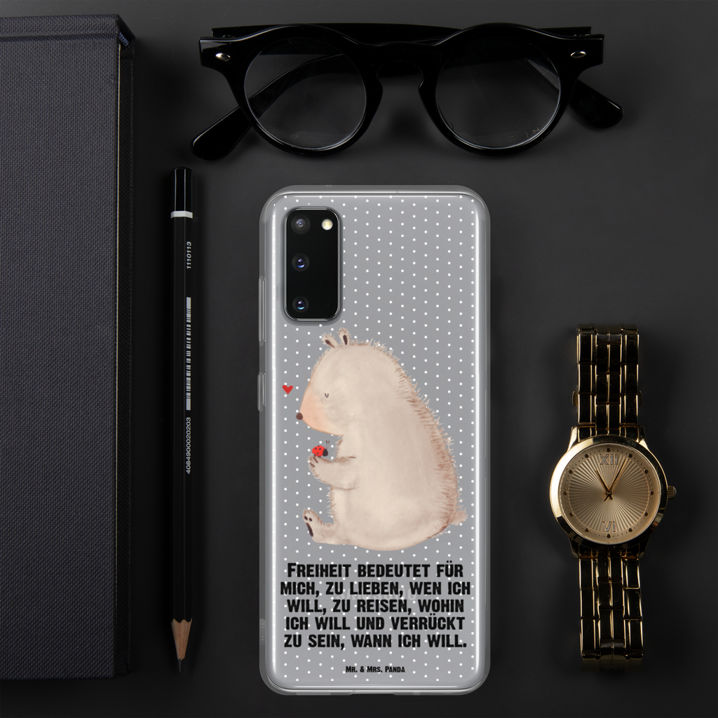 Handyhülle Bär mit Marienkäfer Bär, Marienkäfer, Liebe, Freiheit, Motivation, Das Leben ist schön Handyhülle, Handycover, Transparente Handyhülle, Flexible Handyhülle, Handyschutz, Transparent, Durchsichtig, Schutzhülle für Handy, Stilvolle Handyhülle, Robuste Handyhülle, Schutz vor Kratzern, Schützende Handyhülle  Bär, Teddy, Teddybär