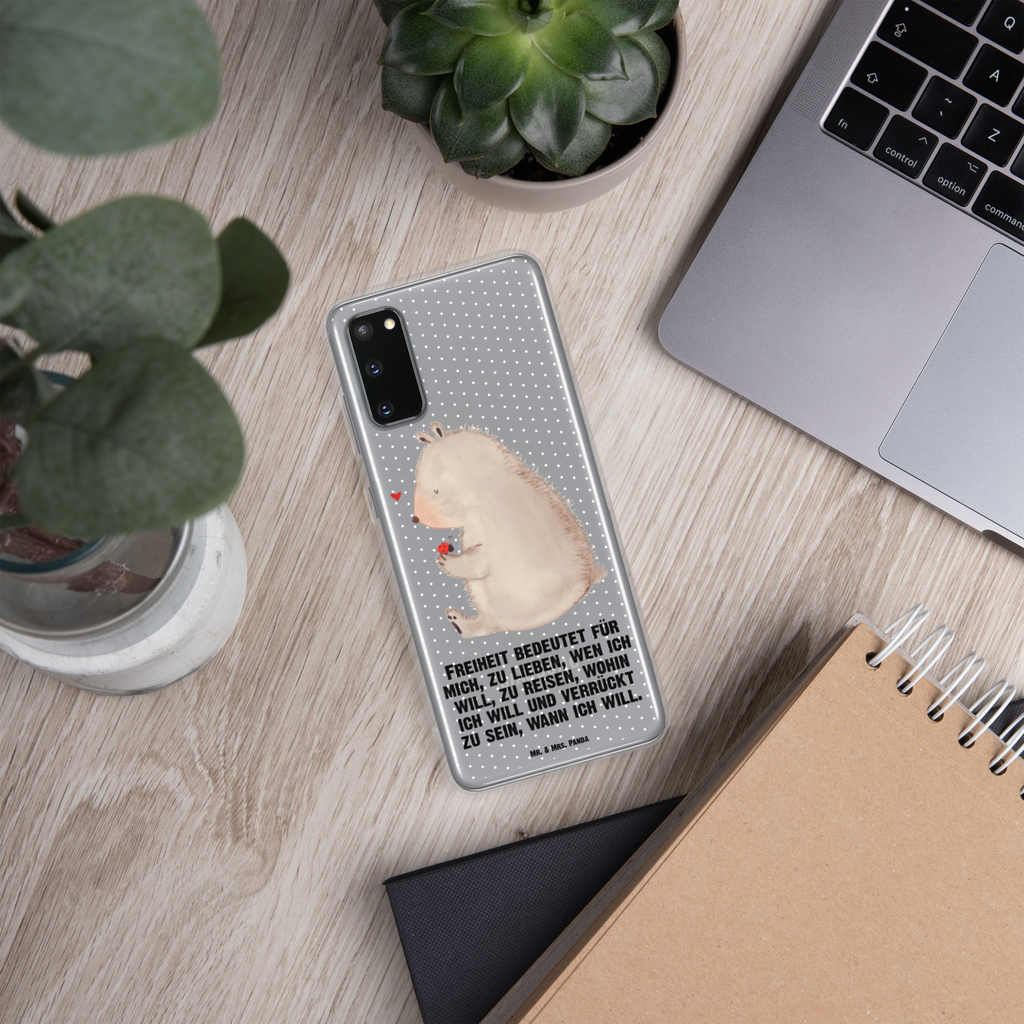 Handyhülle Bär mit Marienkäfer Bär, Marienkäfer, Liebe, Freiheit, Motivation, Das Leben ist schön Handyhülle, Handycover, Transparente Handyhülle, Flexible Handyhülle, Handyschutz, Transparent, Durchsichtig, Schutzhülle für Handy, Stilvolle Handyhülle, Robuste Handyhülle, Schutz vor Kratzern, Schützende Handyhülle  Bär, Teddy, Teddybär