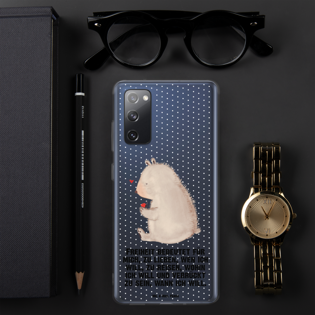 Handyhülle Bär mit Marienkäfer Bär, Marienkäfer, Liebe, Freiheit, Motivation, Das Leben ist schön Handyhülle, Handycover, Transparente Handyhülle, Flexible Handyhülle, Handyschutz, Transparent, Durchsichtig, Schutzhülle für Handy, Stilvolle Handyhülle, Robuste Handyhülle, Schutz vor Kratzern, Schützende Handyhülle  Bär, Teddy, Teddybär