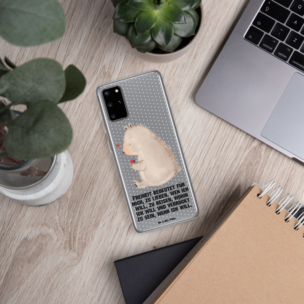 Handyhülle Bär mit Marienkäfer Bär, Marienkäfer, Liebe, Freiheit, Motivation, Das Leben ist schön Handyhülle, Handycover, Transparente Handyhülle, Flexible Handyhülle, Handyschutz, Transparent, Durchsichtig, Schutzhülle für Handy, Stilvolle Handyhülle, Robuste Handyhülle, Schutz vor Kratzern, Schützende Handyhülle  Bär, Teddy, Teddybär