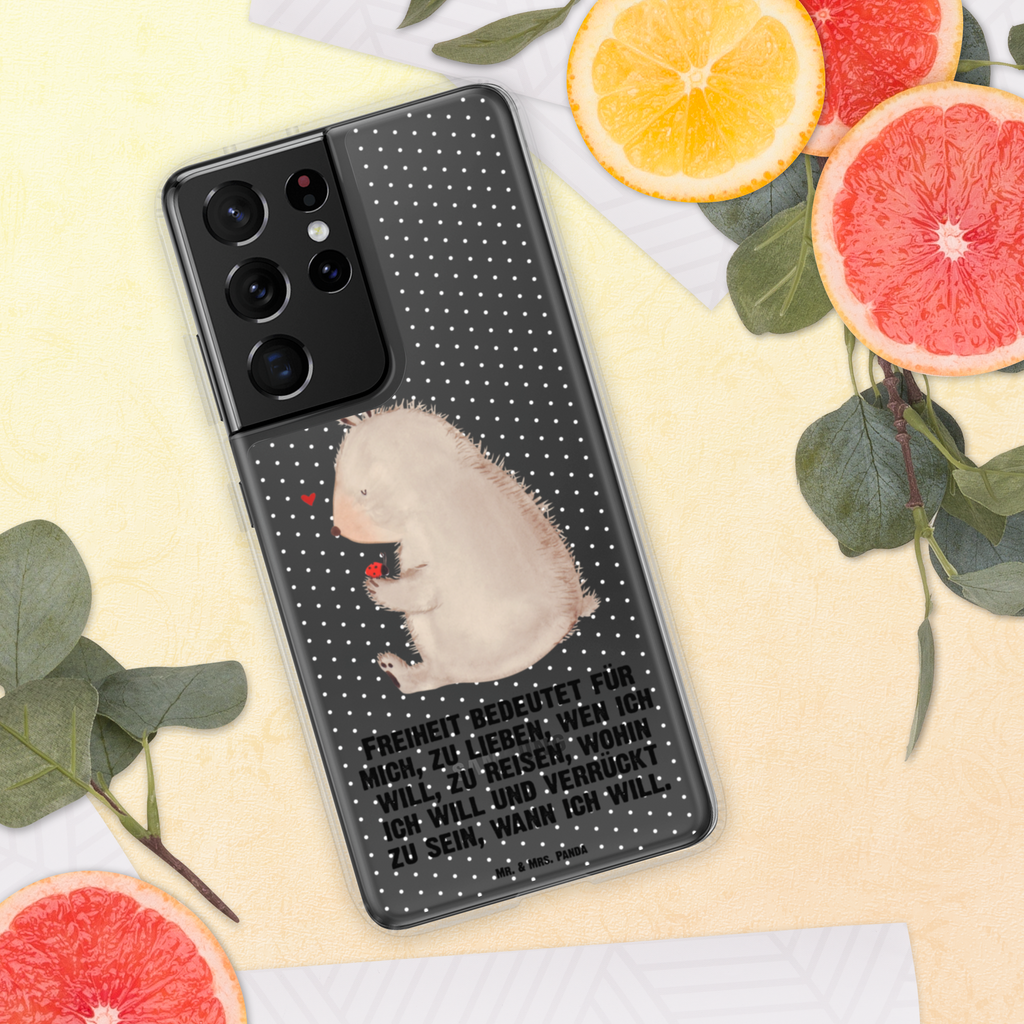 Handyhülle Bär mit Marienkäfer Bär, Marienkäfer, Liebe, Freiheit, Motivation, Das Leben ist schön Handyhülle, Handycover, Transparente Handyhülle, Flexible Handyhülle, Handyschutz, Transparent, Durchsichtig, Schutzhülle für Handy, Stilvolle Handyhülle, Robuste Handyhülle, Schutz vor Kratzern, Schützende Handyhülle  Bär, Teddy, Teddybär