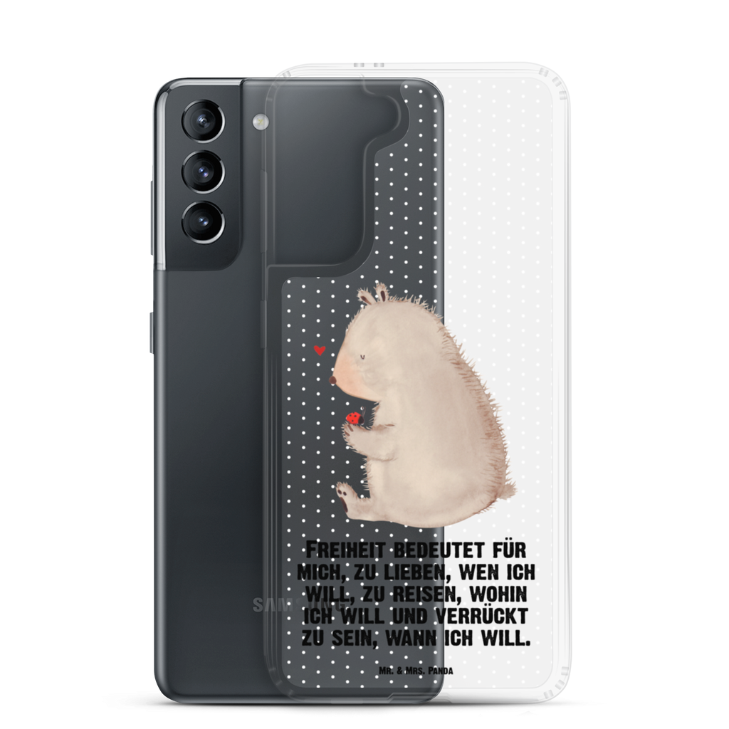 Handyhülle Bär mit Marienkäfer Bär, Marienkäfer, Liebe, Freiheit, Motivation, Das Leben ist schön Handyhülle, Handycover, Transparente Handyhülle, Flexible Handyhülle, Handyschutz, Transparent, Durchsichtig, Schutzhülle für Handy, Stilvolle Handyhülle, Robuste Handyhülle, Schutz vor Kratzern, Schützende Handyhülle  Bär, Teddy, Teddybär