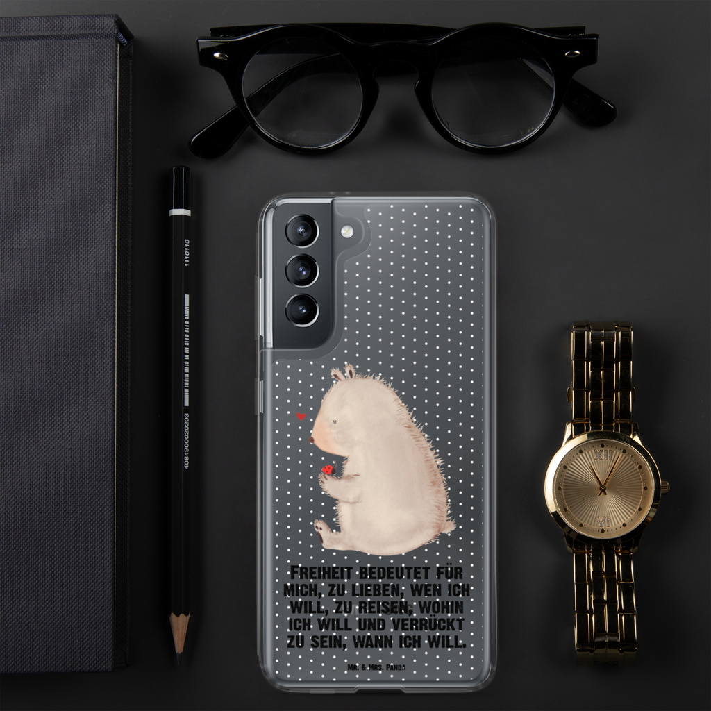 Handyhülle Bär mit Marienkäfer Bär, Marienkäfer, Liebe, Freiheit, Motivation, Das Leben ist schön Handyhülle, Handycover, Transparente Handyhülle, Flexible Handyhülle, Handyschutz, Transparent, Durchsichtig, Schutzhülle für Handy, Stilvolle Handyhülle, Robuste Handyhülle, Schutz vor Kratzern, Schützende Handyhülle  Bär, Teddy, Teddybär