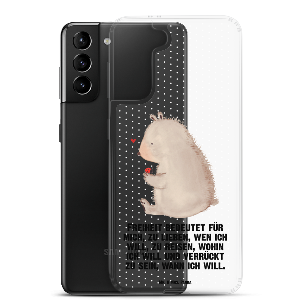 Handyhülle Bär mit Marienkäfer Bär, Marienkäfer, Liebe, Freiheit, Motivation, Das Leben ist schön Handyhülle, Handycover, Transparente Handyhülle, Flexible Handyhülle, Handyschutz, Transparent, Durchsichtig, Schutzhülle für Handy, Stilvolle Handyhülle, Robuste Handyhülle, Schutz vor Kratzern, Schützende Handyhülle  Bär, Teddy, Teddybär