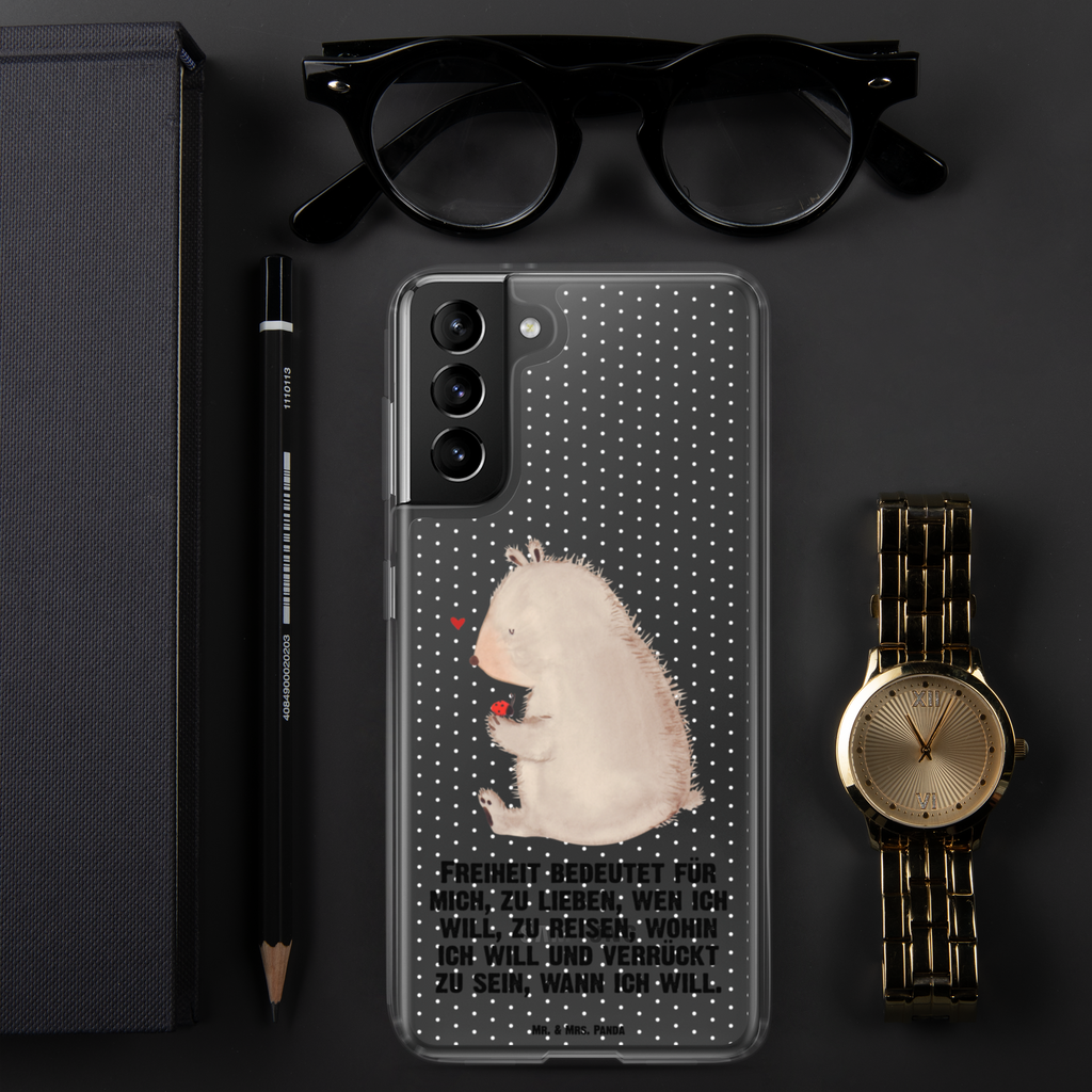 Handyhülle Bär mit Marienkäfer Bär, Marienkäfer, Liebe, Freiheit, Motivation, Das Leben ist schön Handyhülle, Handycover, Transparente Handyhülle, Flexible Handyhülle, Handyschutz, Transparent, Durchsichtig, Schutzhülle für Handy, Stilvolle Handyhülle, Robuste Handyhülle, Schutz vor Kratzern, Schützende Handyhülle  Bär, Teddy, Teddybär