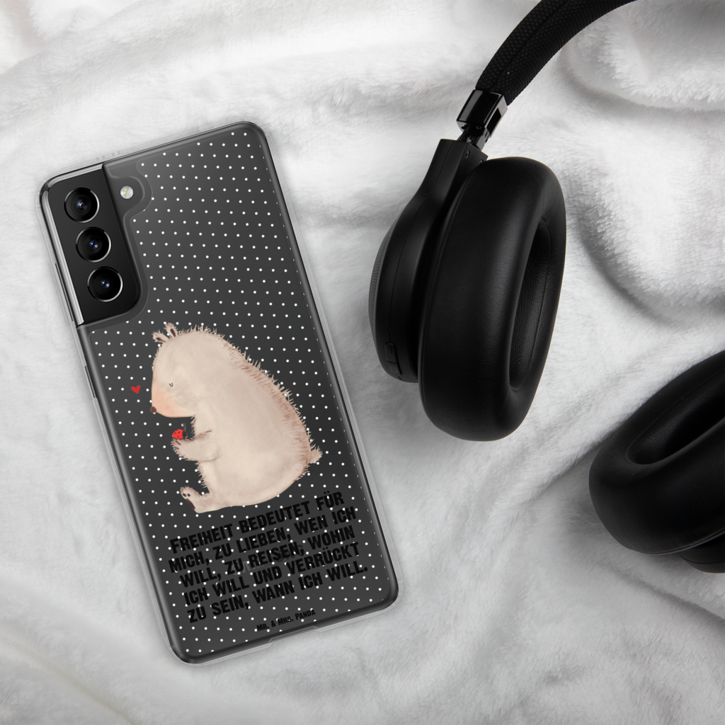 Handyhülle Bär mit Marienkäfer Bär, Marienkäfer, Liebe, Freiheit, Motivation, Das Leben ist schön Handyhülle, Handycover, Transparente Handyhülle, Flexible Handyhülle, Handyschutz, Transparent, Durchsichtig, Schutzhülle für Handy, Stilvolle Handyhülle, Robuste Handyhülle, Schutz vor Kratzern, Schützende Handyhülle  Bär, Teddy, Teddybär