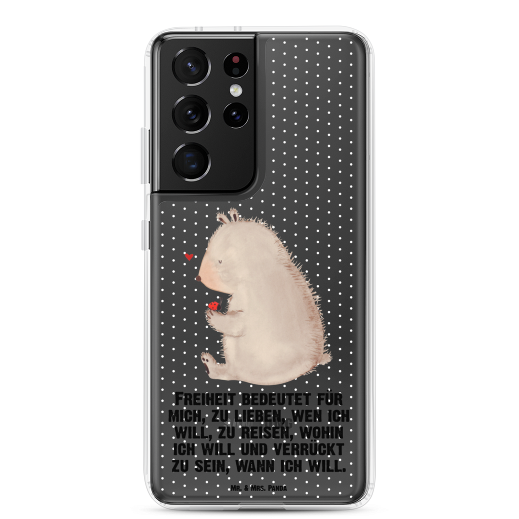 Handyhülle Bär mit Marienkäfer Bär, Marienkäfer, Liebe, Freiheit, Motivation, Das Leben ist schön Handyhülle, Handycover, Transparente Handyhülle, Flexible Handyhülle, Handyschutz, Transparent, Durchsichtig, Schutzhülle für Handy, Stilvolle Handyhülle, Robuste Handyhülle, Schutz vor Kratzern, Schützende Handyhülle  Bär, Teddy, Teddybär