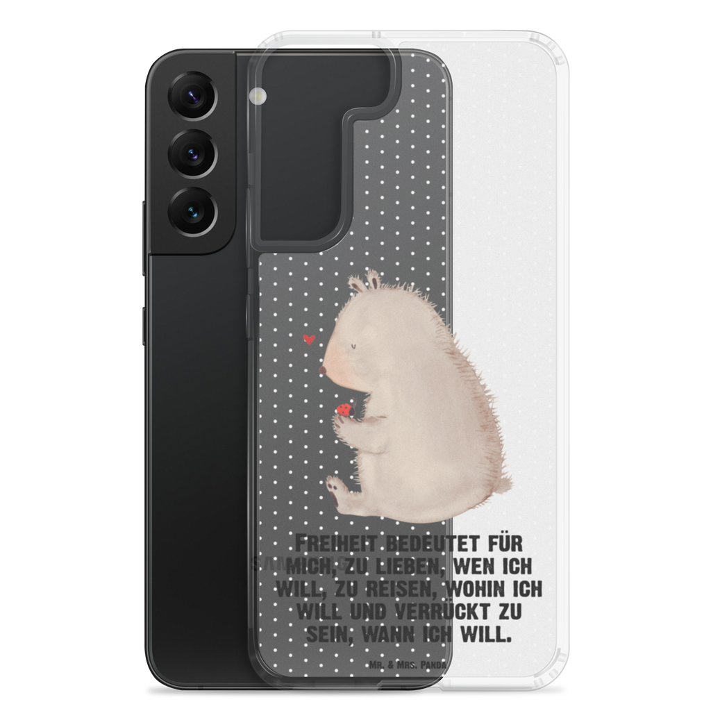 Handyhülle Bär mit Marienkäfer Bär, Marienkäfer, Liebe, Freiheit, Motivation, Das Leben ist schön Handyhülle, Handycover, Transparente Handyhülle, Flexible Handyhülle, Handyschutz, Transparent, Durchsichtig, Schutzhülle für Handy, Stilvolle Handyhülle, Robuste Handyhülle, Schutz vor Kratzern, Schützende Handyhülle  Bär, Teddy, Teddybär