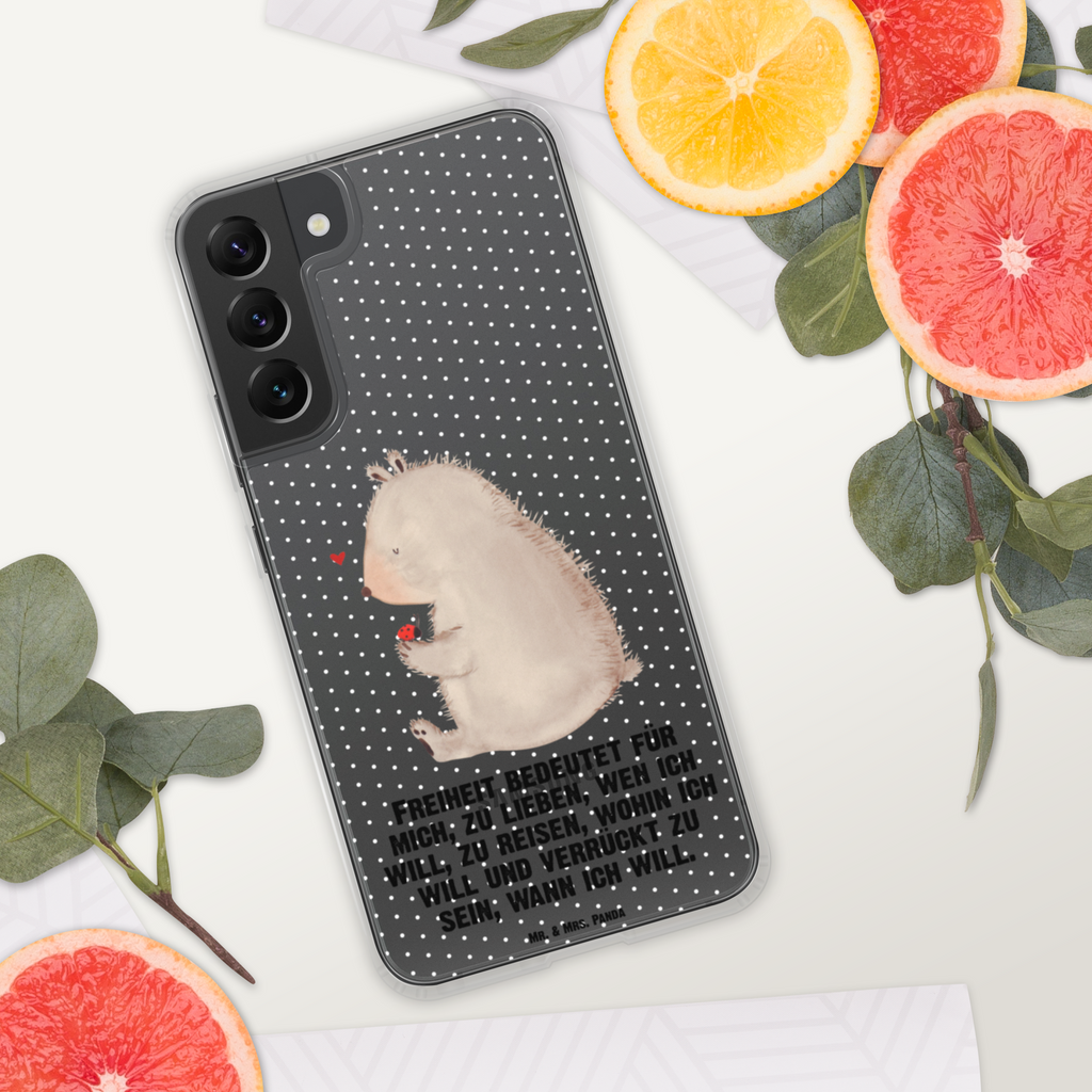 Handyhülle Bär mit Marienkäfer Bär, Marienkäfer, Liebe, Freiheit, Motivation, Das Leben ist schön Handyhülle, Handycover, Transparente Handyhülle, Flexible Handyhülle, Handyschutz, Transparent, Durchsichtig, Schutzhülle für Handy, Stilvolle Handyhülle, Robuste Handyhülle, Schutz vor Kratzern, Schützende Handyhülle  Bär, Teddy, Teddybär
