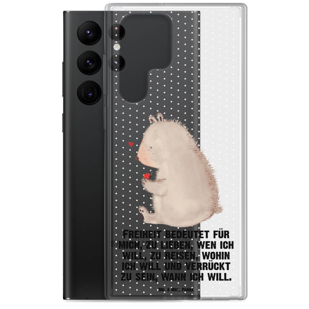 Handyhülle Bär mit Marienkäfer Bär, Marienkäfer, Liebe, Freiheit, Motivation, Das Leben ist schön Handyhülle, Handycover, Transparente Handyhülle, Flexible Handyhülle, Handyschutz, Transparent, Durchsichtig, Schutzhülle für Handy, Stilvolle Handyhülle, Robuste Handyhülle, Schutz vor Kratzern, Schützende Handyhülle  Bär, Teddy, Teddybär