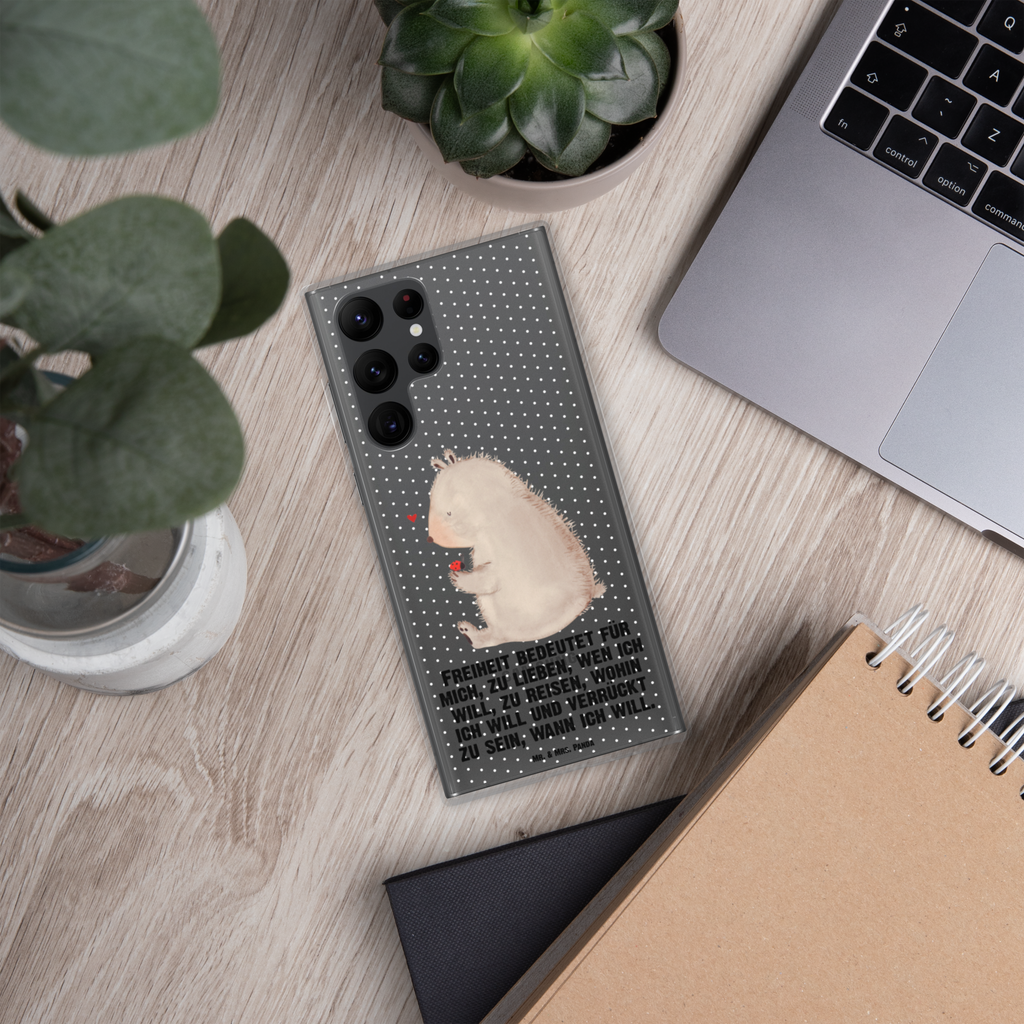 Handyhülle Bär mit Marienkäfer Bär, Marienkäfer, Liebe, Freiheit, Motivation, Das Leben ist schön Handyhülle, Handycover, Transparente Handyhülle, Flexible Handyhülle, Handyschutz, Transparent, Durchsichtig, Schutzhülle für Handy, Stilvolle Handyhülle, Robuste Handyhülle, Schutz vor Kratzern, Schützende Handyhülle  Bär, Teddy, Teddybär