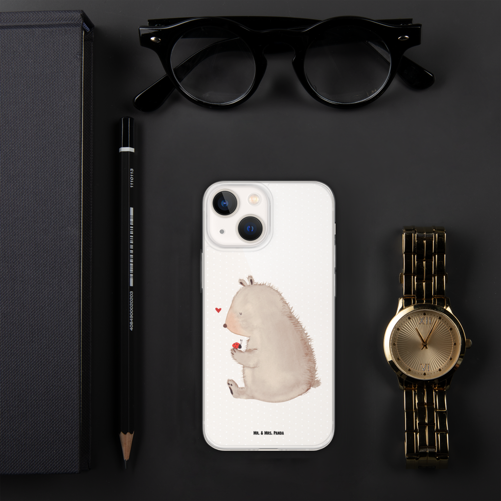 Handyhülle Bär mit Marienkäfer Bär, Marienkäfer, Liebe, Freiheit, Motivation, Das Leben ist schön Handyhülle, Handycover, Transparente Handyhülle, Flexible Handyhülle, Handyschutz, Transparent, Durchsichtig, Schutzhülle für Handy, Stilvolle Handyhülle, Robuste Handyhülle, Schutz vor Kratzern, Schützende Handyhülle  Bär, Teddy, Teddybär