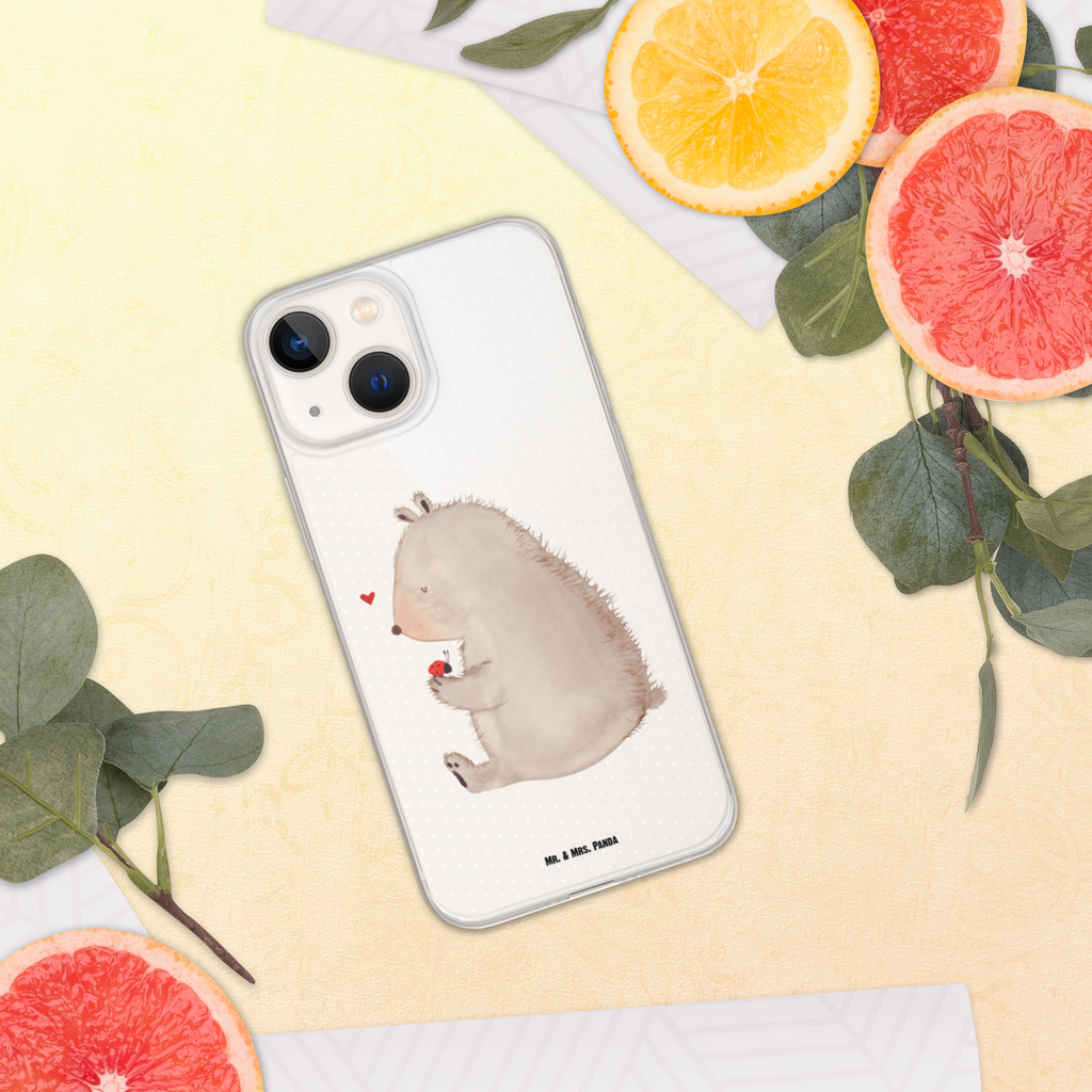 Handyhülle Bär mit Marienkäfer Bär, Marienkäfer, Liebe, Freiheit, Motivation, Das Leben ist schön Handyhülle, Handycover, Transparente Handyhülle, Flexible Handyhülle, Handyschutz, Transparent, Durchsichtig, Schutzhülle für Handy, Stilvolle Handyhülle, Robuste Handyhülle, Schutz vor Kratzern, Schützende Handyhülle  Bär, Teddy, Teddybär
