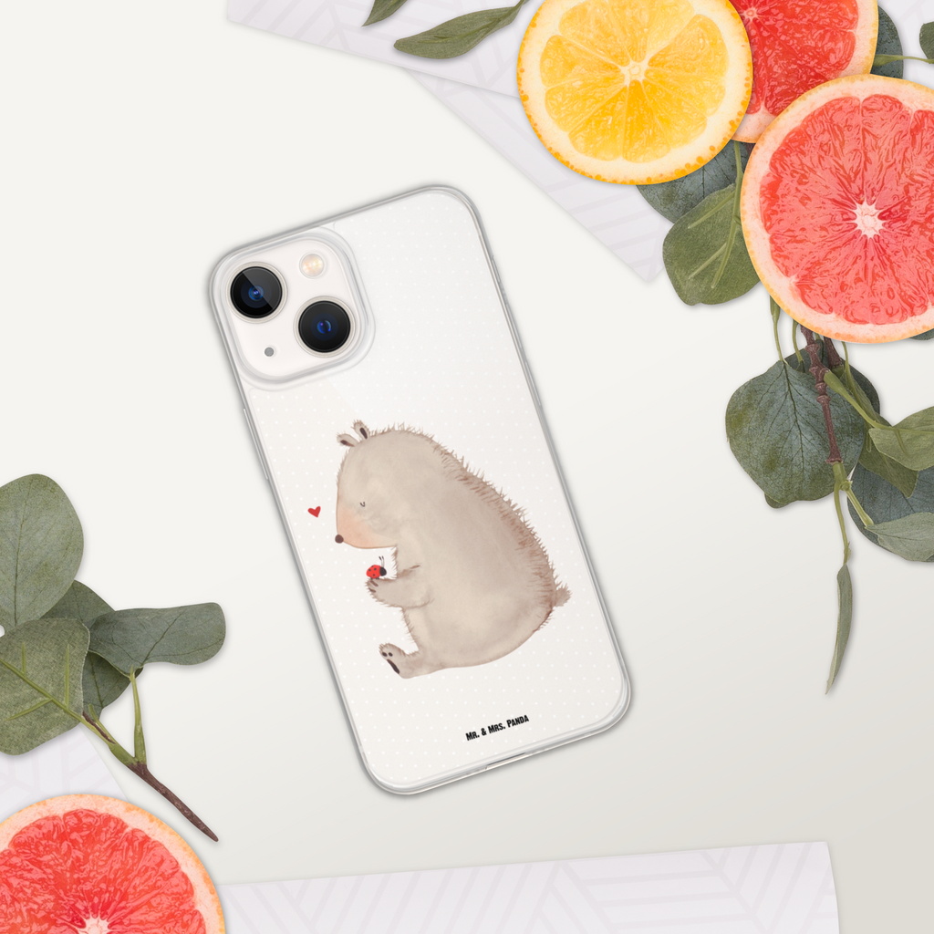 Handyhülle Bär mit Marienkäfer Bär, Marienkäfer, Liebe, Freiheit, Motivation, Das Leben ist schön Handyhülle, Handycover, Transparente Handyhülle, Flexible Handyhülle, Handyschutz, Transparent, Durchsichtig, Schutzhülle für Handy, Stilvolle Handyhülle, Robuste Handyhülle, Schutz vor Kratzern, Schützende Handyhülle  Bär, Teddy, Teddybär