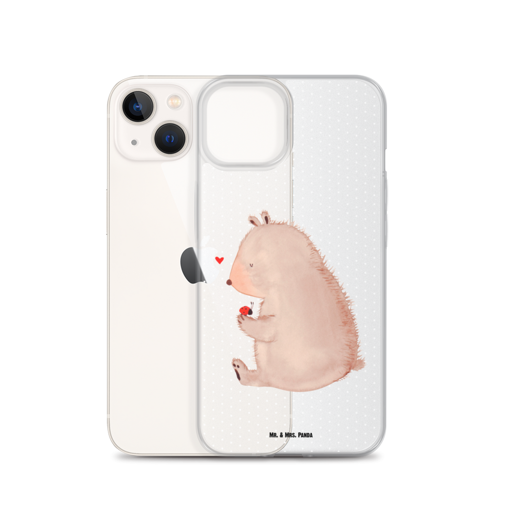 Handyhülle Bär mit Marienkäfer Bär, Marienkäfer, Liebe, Freiheit, Motivation, Das Leben ist schön Handyhülle, Handycover, Transparente Handyhülle, Flexible Handyhülle, Handyschutz, Transparent, Durchsichtig, Schutzhülle für Handy, Stilvolle Handyhülle, Robuste Handyhülle, Schutz vor Kratzern, Schützende Handyhülle  Bär, Teddy, Teddybär