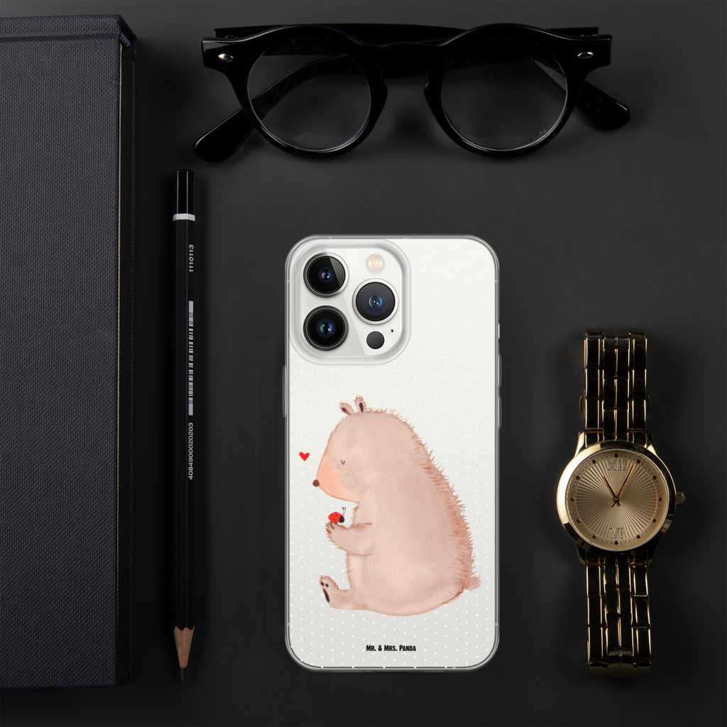 Handyhülle Bär mit Marienkäfer Bär, Marienkäfer, Liebe, Freiheit, Motivation, Das Leben ist schön Handyhülle, Handycover, Transparente Handyhülle, Flexible Handyhülle, Handyschutz, Transparent, Durchsichtig, Schutzhülle für Handy, Stilvolle Handyhülle, Robuste Handyhülle, Schutz vor Kratzern, Schützende Handyhülle  Bär, Teddy, Teddybär