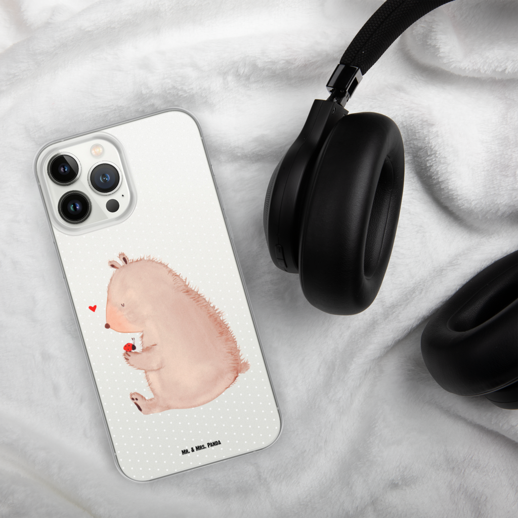 Handyhülle Bär mit Marienkäfer Bär, Marienkäfer, Liebe, Freiheit, Motivation, Das Leben ist schön Handyhülle, Handycover, Transparente Handyhülle, Flexible Handyhülle, Handyschutz, Transparent, Durchsichtig, Schutzhülle für Handy, Stilvolle Handyhülle, Robuste Handyhülle, Schutz vor Kratzern, Schützende Handyhülle  Bär, Teddy, Teddybär