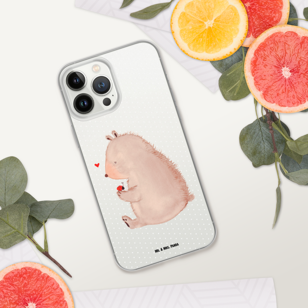 Handyhülle Bär mit Marienkäfer Bär, Marienkäfer, Liebe, Freiheit, Motivation, Das Leben ist schön Handyhülle, Handycover, Transparente Handyhülle, Flexible Handyhülle, Handyschutz, Transparent, Durchsichtig, Schutzhülle für Handy, Stilvolle Handyhülle, Robuste Handyhülle, Schutz vor Kratzern, Schützende Handyhülle  Bär, Teddy, Teddybär
