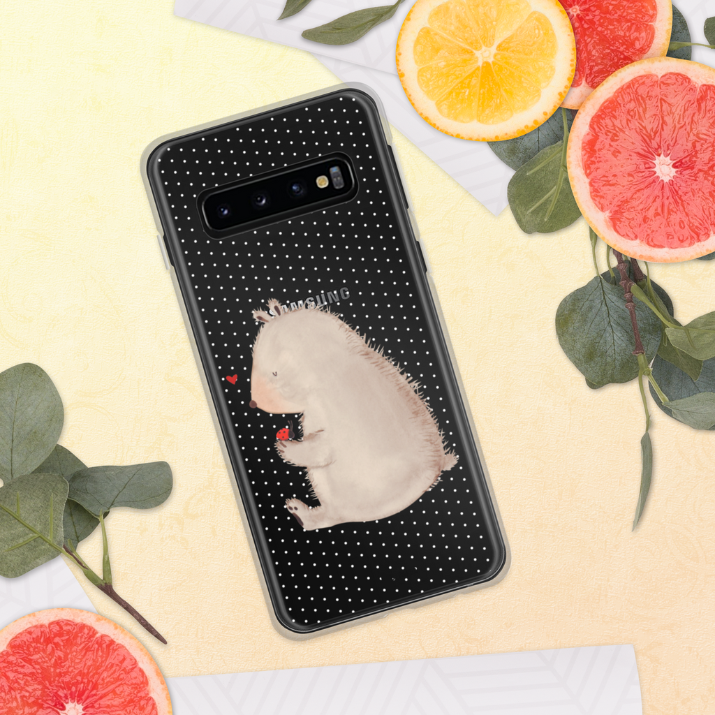 Handyhülle Bär mit Marienkäfer Bär, Marienkäfer, Liebe, Freiheit, Motivation, Das Leben ist schön Handyhülle, Handycover, Transparente Handyhülle, Flexible Handyhülle, Handyschutz, Transparent, Durchsichtig, Schutzhülle für Handy, Stilvolle Handyhülle, Robuste Handyhülle, Schutz vor Kratzern, Schützende Handyhülle  Bär, Teddy, Teddybär