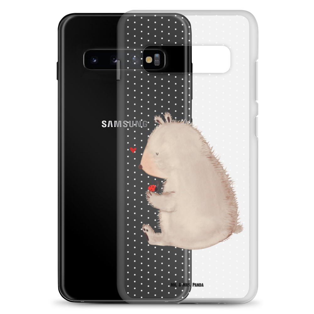 Handyhülle Bär mit Marienkäfer Bär, Marienkäfer, Liebe, Freiheit, Motivation, Das Leben ist schön Handyhülle, Handycover, Transparente Handyhülle, Flexible Handyhülle, Handyschutz, Transparent, Durchsichtig, Schutzhülle für Handy, Stilvolle Handyhülle, Robuste Handyhülle, Schutz vor Kratzern, Schützende Handyhülle  Bär, Teddy, Teddybär