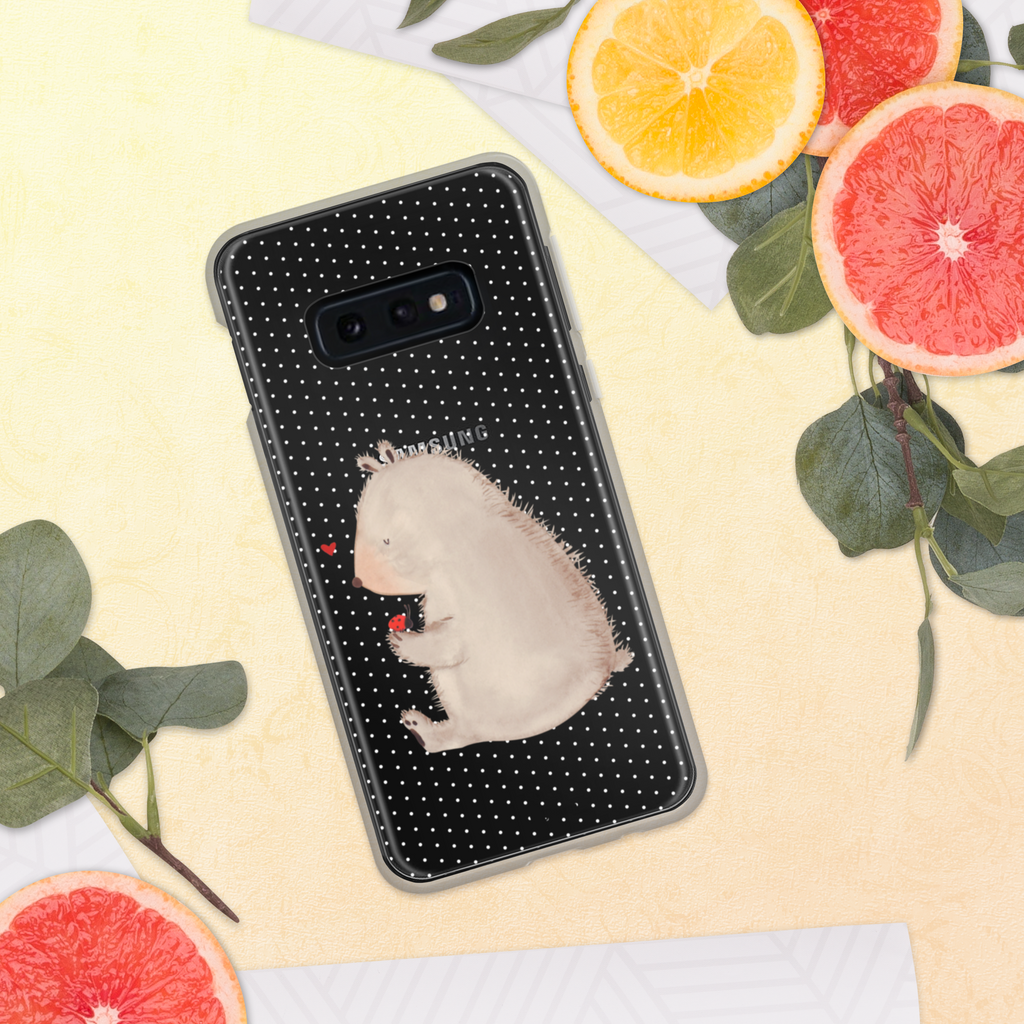 Handyhülle Bär mit Marienkäfer Bär, Marienkäfer, Liebe, Freiheit, Motivation, Das Leben ist schön Handyhülle, Handycover, Transparente Handyhülle, Flexible Handyhülle, Handyschutz, Transparent, Durchsichtig, Schutzhülle für Handy, Stilvolle Handyhülle, Robuste Handyhülle, Schutz vor Kratzern, Schützende Handyhülle  Bär, Teddy, Teddybär