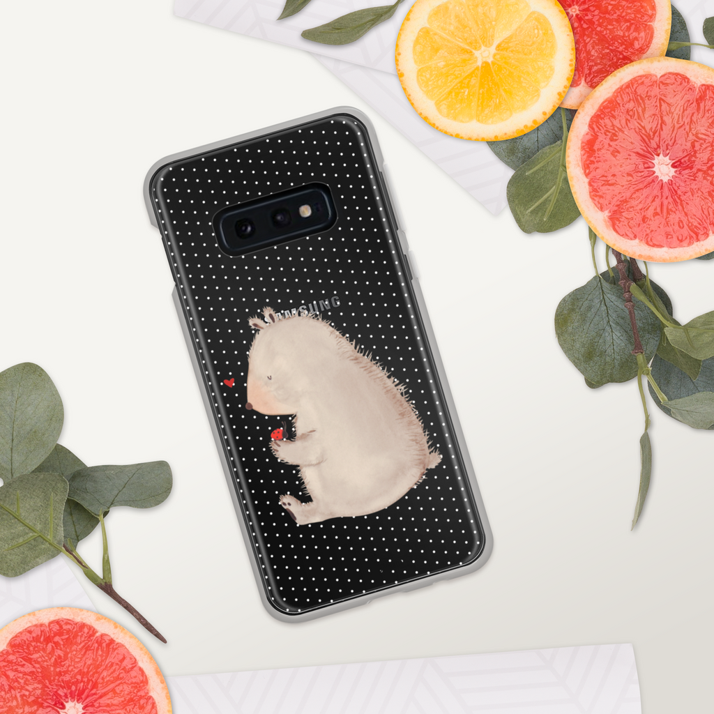 Handyhülle Bär mit Marienkäfer Bär, Marienkäfer, Liebe, Freiheit, Motivation, Das Leben ist schön Handyhülle, Handycover, Transparente Handyhülle, Flexible Handyhülle, Handyschutz, Transparent, Durchsichtig, Schutzhülle für Handy, Stilvolle Handyhülle, Robuste Handyhülle, Schutz vor Kratzern, Schützende Handyhülle  Bär, Teddy, Teddybär