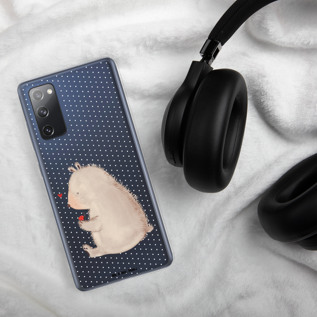 Handyhülle Bär mit Marienkäfer Bär, Marienkäfer, Liebe, Freiheit, Motivation, Das Leben ist schön Handyhülle, Handycover, Transparente Handyhülle, Flexible Handyhülle, Handyschutz, Transparent, Durchsichtig, Schutzhülle für Handy, Stilvolle Handyhülle, Robuste Handyhülle, Schutz vor Kratzern, Schützende Handyhülle  Bär, Teddy, Teddybär