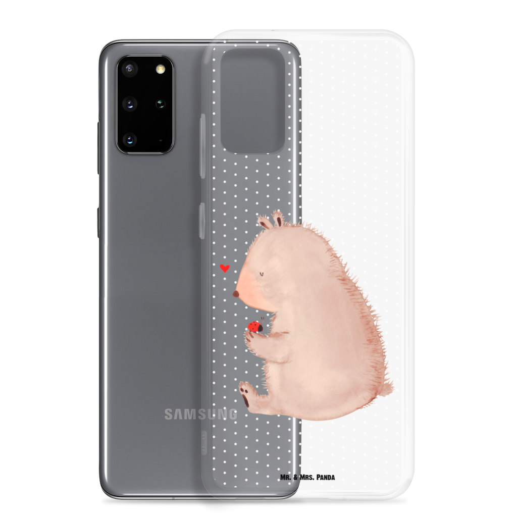 Handyhülle Bär mit Marienkäfer Bär, Marienkäfer, Liebe, Freiheit, Motivation, Das Leben ist schön Handyhülle, Handycover, Transparente Handyhülle, Flexible Handyhülle, Handyschutz, Transparent, Durchsichtig, Schutzhülle für Handy, Stilvolle Handyhülle, Robuste Handyhülle, Schutz vor Kratzern, Schützende Handyhülle  Bär, Teddy, Teddybär