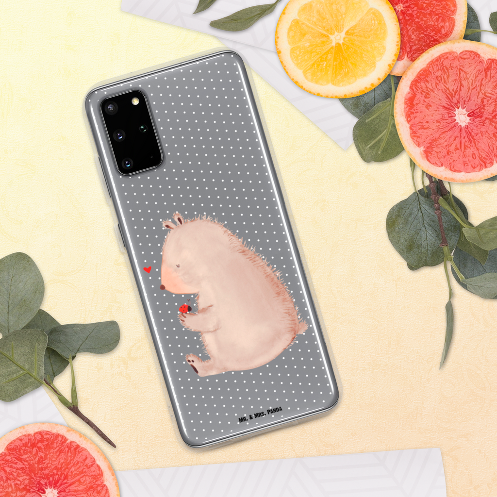 Handyhülle Bär mit Marienkäfer Bär, Marienkäfer, Liebe, Freiheit, Motivation, Das Leben ist schön Handyhülle, Handycover, Transparente Handyhülle, Flexible Handyhülle, Handyschutz, Transparent, Durchsichtig, Schutzhülle für Handy, Stilvolle Handyhülle, Robuste Handyhülle, Schutz vor Kratzern, Schützende Handyhülle  Bär, Teddy, Teddybär