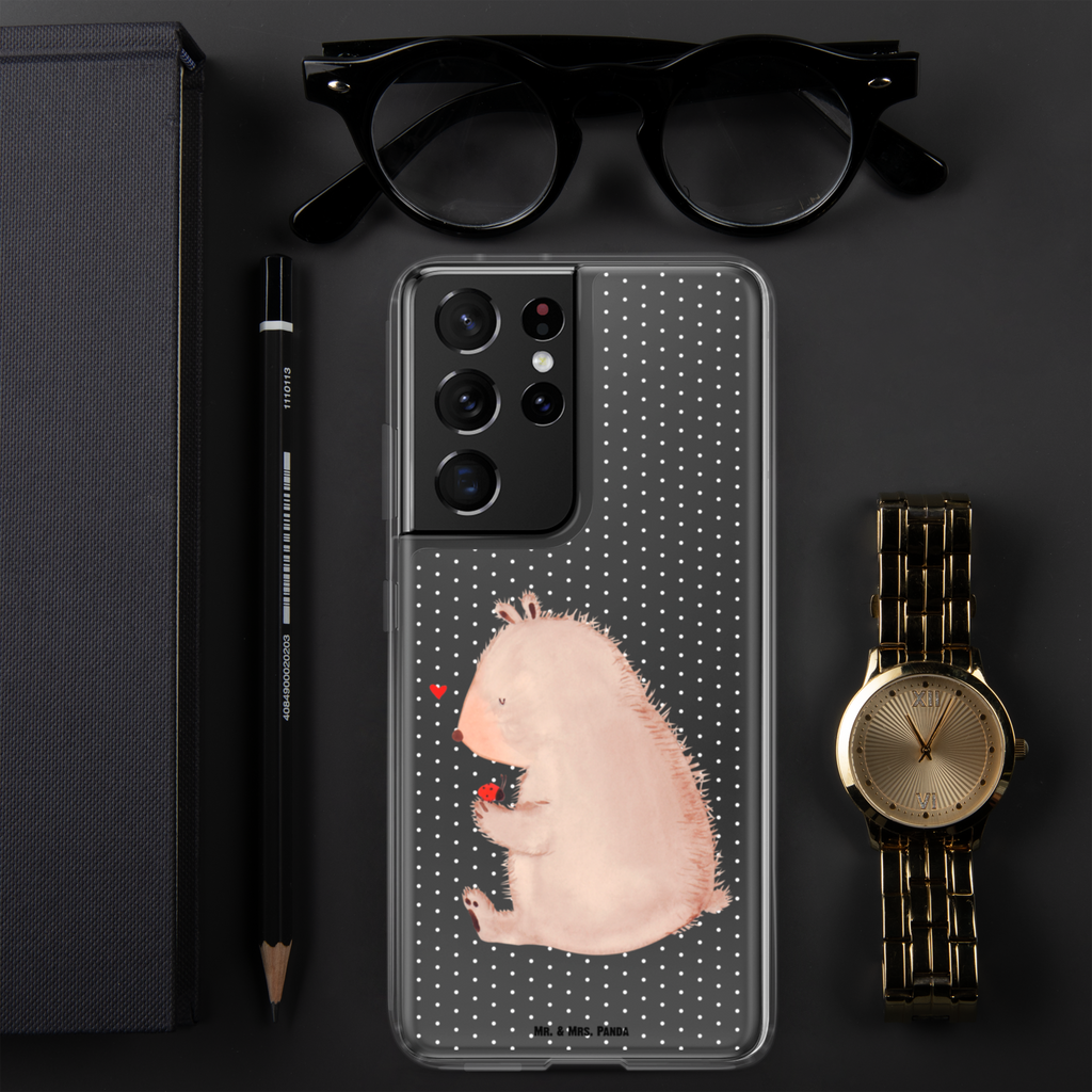 Handyhülle Bär mit Marienkäfer Bär, Marienkäfer, Liebe, Freiheit, Motivation, Das Leben ist schön Handyhülle, Handycover, Transparente Handyhülle, Flexible Handyhülle, Handyschutz, Transparent, Durchsichtig, Schutzhülle für Handy, Stilvolle Handyhülle, Robuste Handyhülle, Schutz vor Kratzern, Schützende Handyhülle  Bär, Teddy, Teddybär