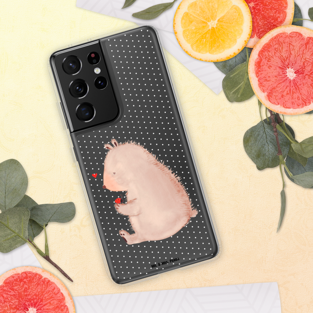 Handyhülle Bär mit Marienkäfer Bär, Marienkäfer, Liebe, Freiheit, Motivation, Das Leben ist schön Handyhülle, Handycover, Transparente Handyhülle, Flexible Handyhülle, Handyschutz, Transparent, Durchsichtig, Schutzhülle für Handy, Stilvolle Handyhülle, Robuste Handyhülle, Schutz vor Kratzern, Schützende Handyhülle  Bär, Teddy, Teddybär