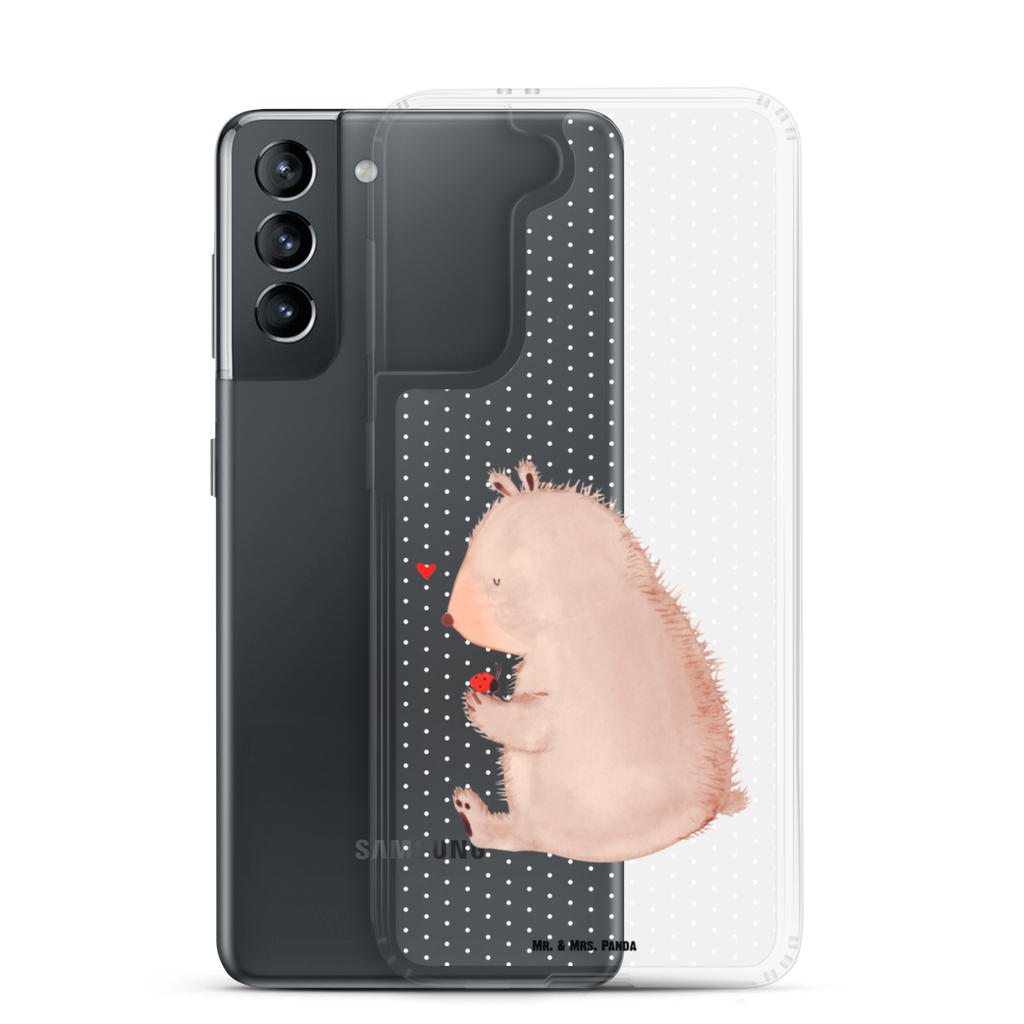 Handyhülle Bär mit Marienkäfer Bär, Marienkäfer, Liebe, Freiheit, Motivation, Das Leben ist schön Handyhülle, Handycover, Transparente Handyhülle, Flexible Handyhülle, Handyschutz, Transparent, Durchsichtig, Schutzhülle für Handy, Stilvolle Handyhülle, Robuste Handyhülle, Schutz vor Kratzern, Schützende Handyhülle  Bär, Teddy, Teddybär