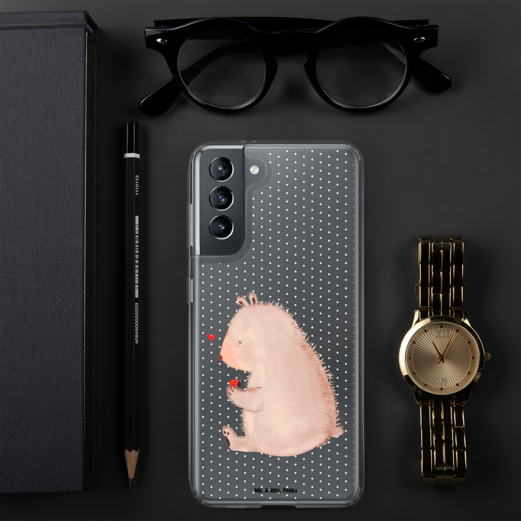 Handyhülle Bär mit Marienkäfer Bär, Marienkäfer, Liebe, Freiheit, Motivation, Das Leben ist schön Handyhülle, Handycover, Transparente Handyhülle, Flexible Handyhülle, Handyschutz, Transparent, Durchsichtig, Schutzhülle für Handy, Stilvolle Handyhülle, Robuste Handyhülle, Schutz vor Kratzern, Schützende Handyhülle  Bär, Teddy, Teddybär