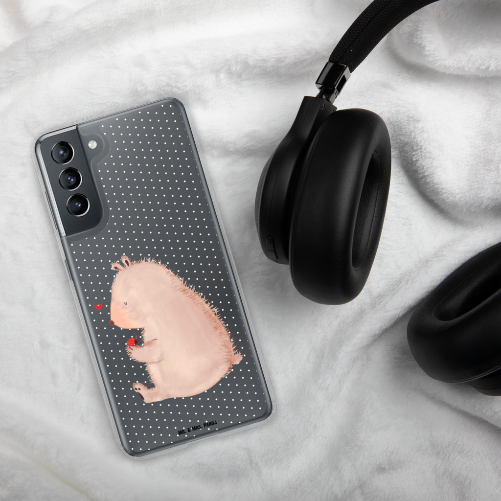 Handyhülle Bär mit Marienkäfer Bär, Marienkäfer, Liebe, Freiheit, Motivation, Das Leben ist schön Handyhülle, Handycover, Transparente Handyhülle, Flexible Handyhülle, Handyschutz, Transparent, Durchsichtig, Schutzhülle für Handy, Stilvolle Handyhülle, Robuste Handyhülle, Schutz vor Kratzern, Schützende Handyhülle  Bär, Teddy, Teddybär