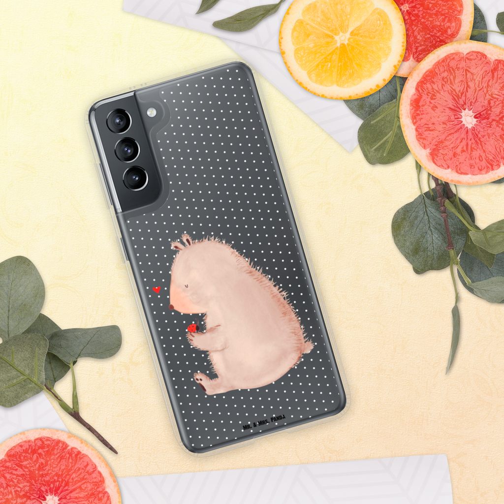 Handyhülle Bär mit Marienkäfer Bär, Marienkäfer, Liebe, Freiheit, Motivation, Das Leben ist schön Handyhülle, Handycover, Transparente Handyhülle, Flexible Handyhülle, Handyschutz, Transparent, Durchsichtig, Schutzhülle für Handy, Stilvolle Handyhülle, Robuste Handyhülle, Schutz vor Kratzern, Schützende Handyhülle  Bär, Teddy, Teddybär