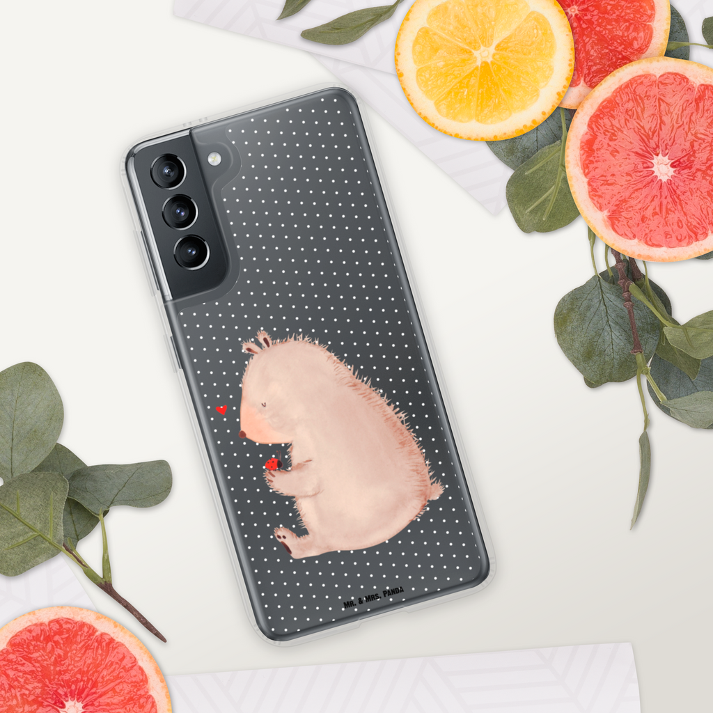 Handyhülle Bär mit Marienkäfer Bär, Marienkäfer, Liebe, Freiheit, Motivation, Das Leben ist schön Handyhülle, Handycover, Transparente Handyhülle, Flexible Handyhülle, Handyschutz, Transparent, Durchsichtig, Schutzhülle für Handy, Stilvolle Handyhülle, Robuste Handyhülle, Schutz vor Kratzern, Schützende Handyhülle  Bär, Teddy, Teddybär