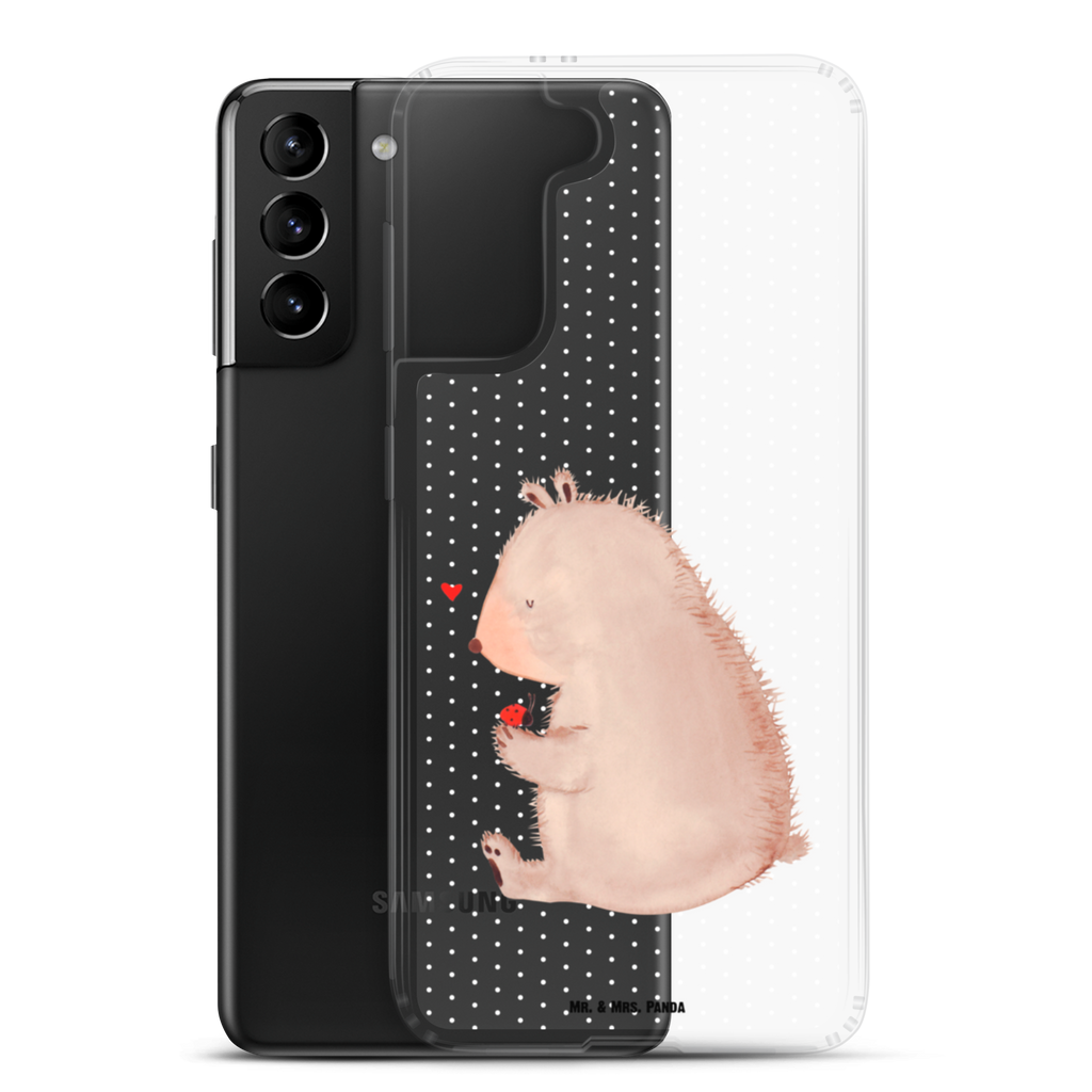 Handyhülle Bär mit Marienkäfer Bär, Marienkäfer, Liebe, Freiheit, Motivation, Das Leben ist schön Handyhülle, Handycover, Transparente Handyhülle, Flexible Handyhülle, Handyschutz, Transparent, Durchsichtig, Schutzhülle für Handy, Stilvolle Handyhülle, Robuste Handyhülle, Schutz vor Kratzern, Schützende Handyhülle  Bär, Teddy, Teddybär