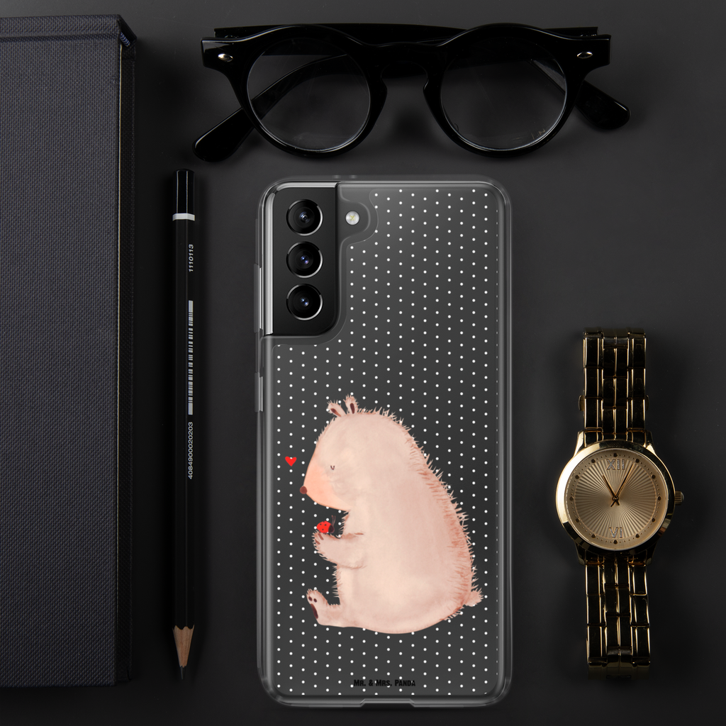 Handyhülle Bär mit Marienkäfer Bär, Marienkäfer, Liebe, Freiheit, Motivation, Das Leben ist schön Handyhülle, Handycover, Transparente Handyhülle, Flexible Handyhülle, Handyschutz, Transparent, Durchsichtig, Schutzhülle für Handy, Stilvolle Handyhülle, Robuste Handyhülle, Schutz vor Kratzern, Schützende Handyhülle  Bär, Teddy, Teddybär